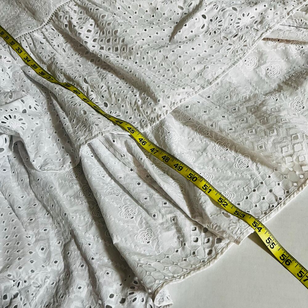 Ann Taylor White Eyelet Short Sleeve Hi Low Dress Size 0 - Picture 6 of 7